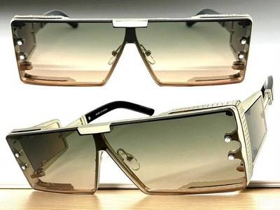 Classic Retro Hardcore Hip Hop Rapper Pimp Sunglasses - Silver Frame