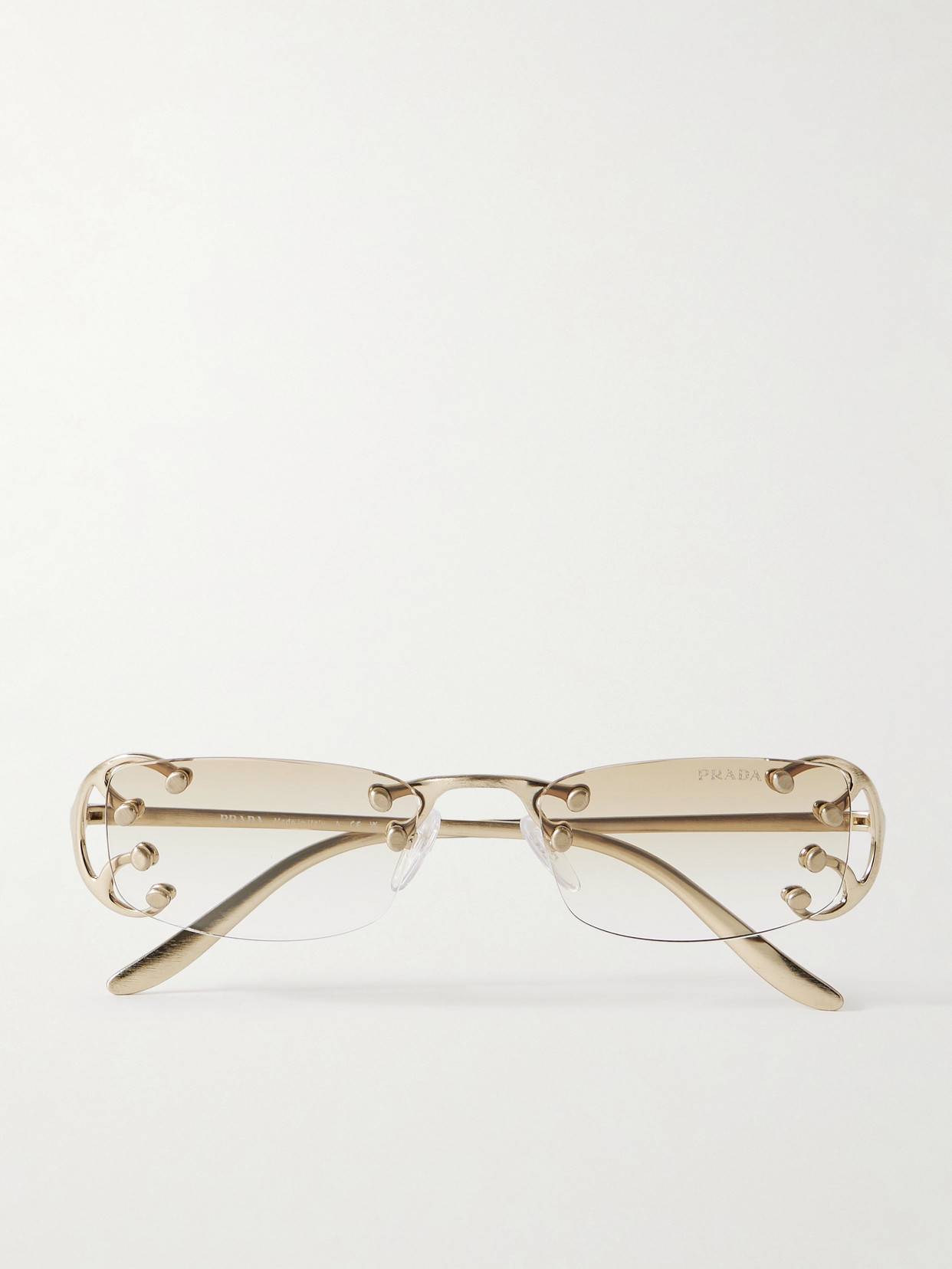 Prada Rimless Gold-Tone Sunglasses
