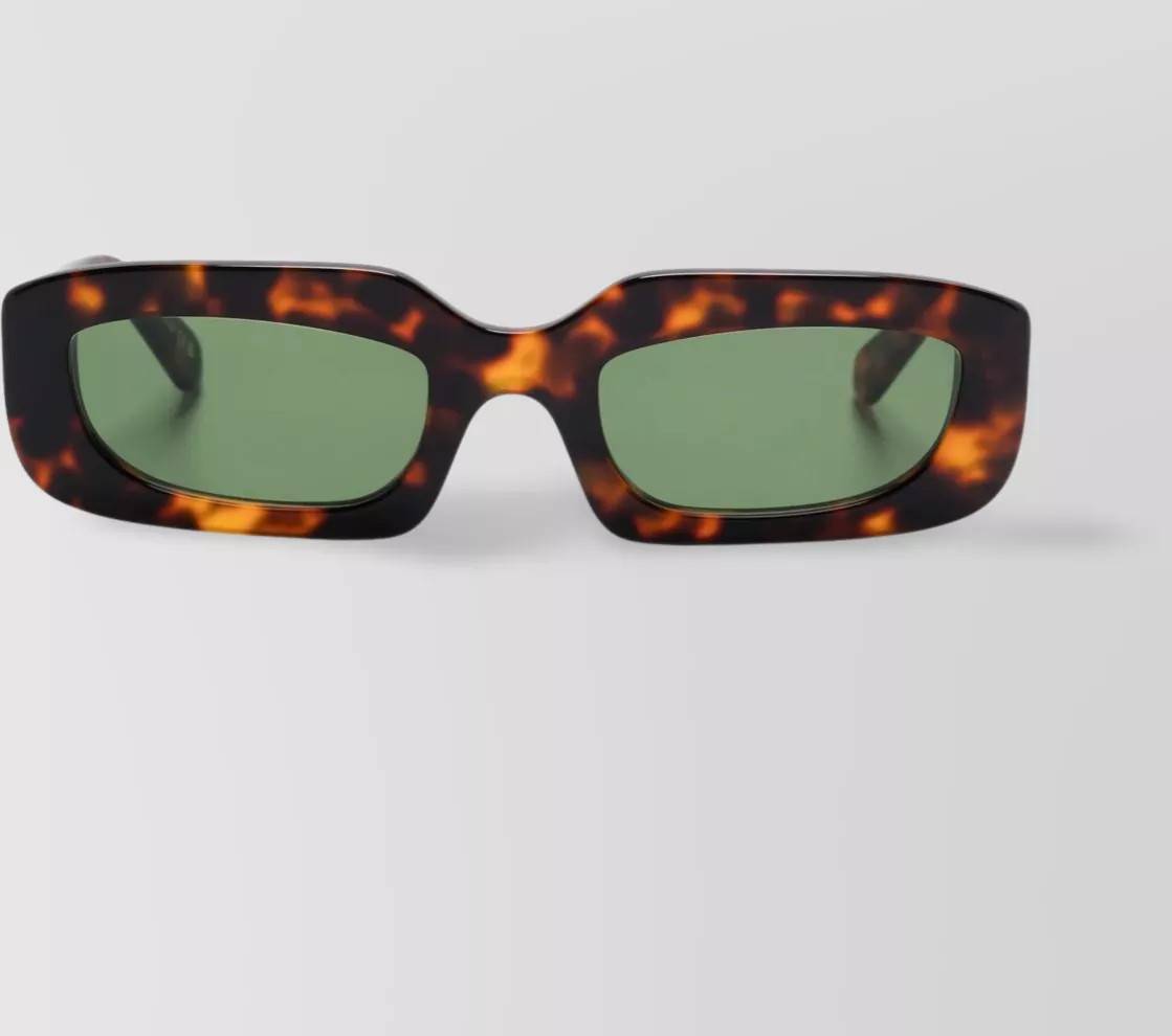 Off-White Acetate Tortoiseshell Rectangular Sunglasses -