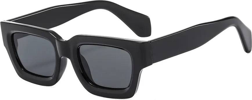 Simple Style Color Block Leopard Sunglasses - Black Frame