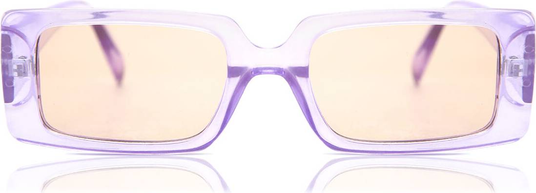LMNT Rectangle Full Rim Plastic Sunglasses - Purple