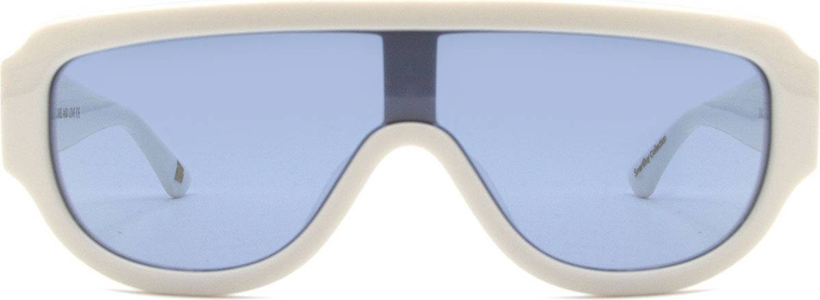 SmartBuy Collection Single Lens Full Rim Plastic Sunglasses - White