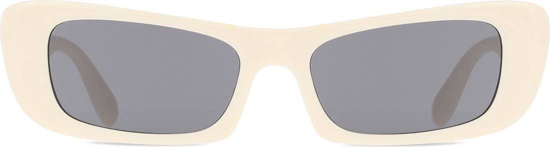Rectangle Full Rim Plastic Sunglasses - Brown