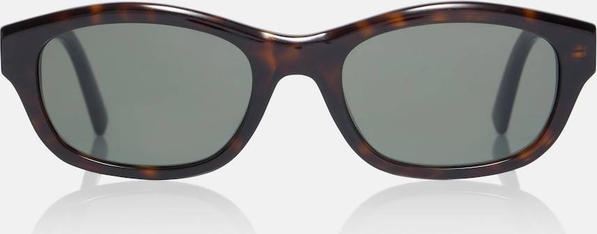 Saint Laurent Monogram Rectangular Sunglasses - Brown
