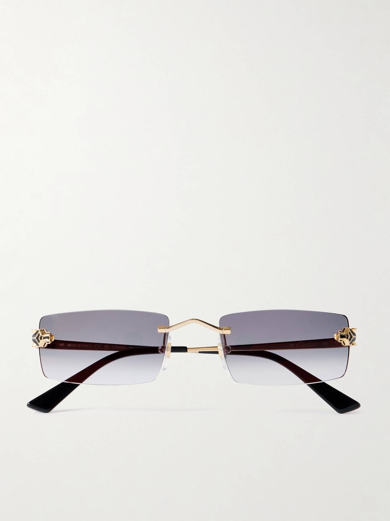 Cartier Panthère Classic Rimless Rectangle Frame Sunglasses - Panthère