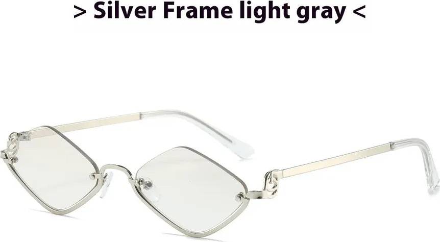 Classic Style Solid Color Ac Polygon Full Frame Sunglasses - Silver Frame