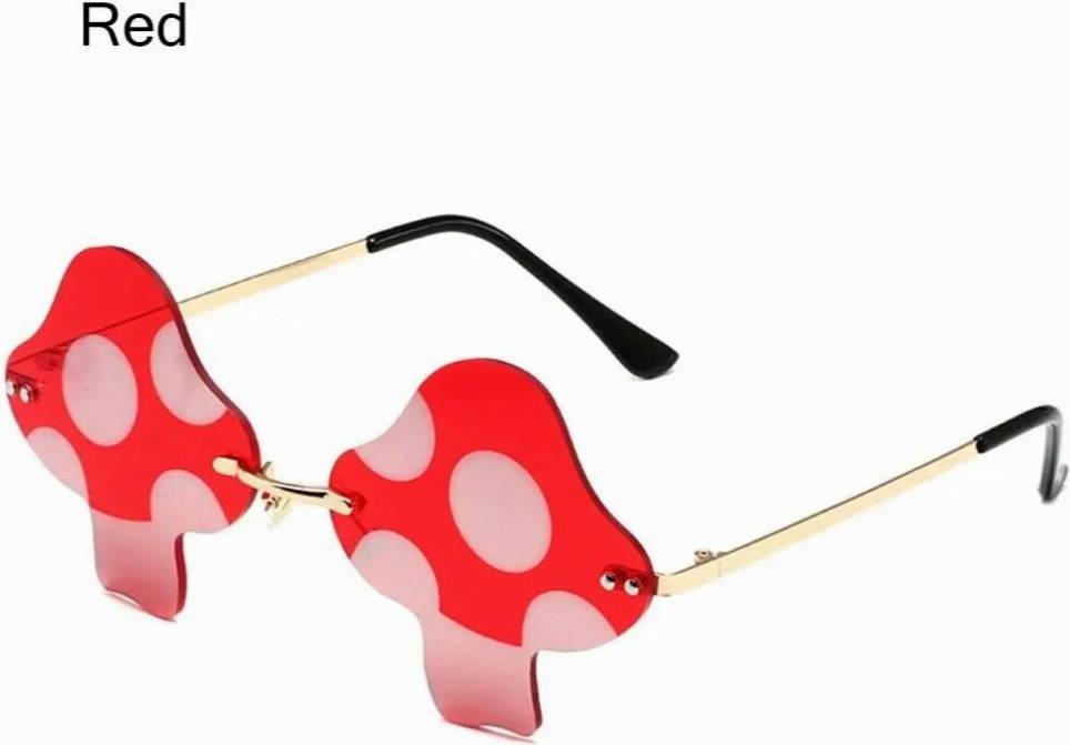 Retro Mushroom Shape Sunglasses Rimless Fun