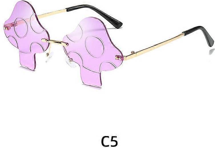 Irregular Personalized Mushroom Rimless Sunglasses