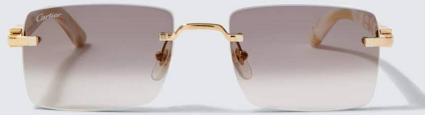 Cartier Collection Signature C Rectangular Sunglasses - Gold