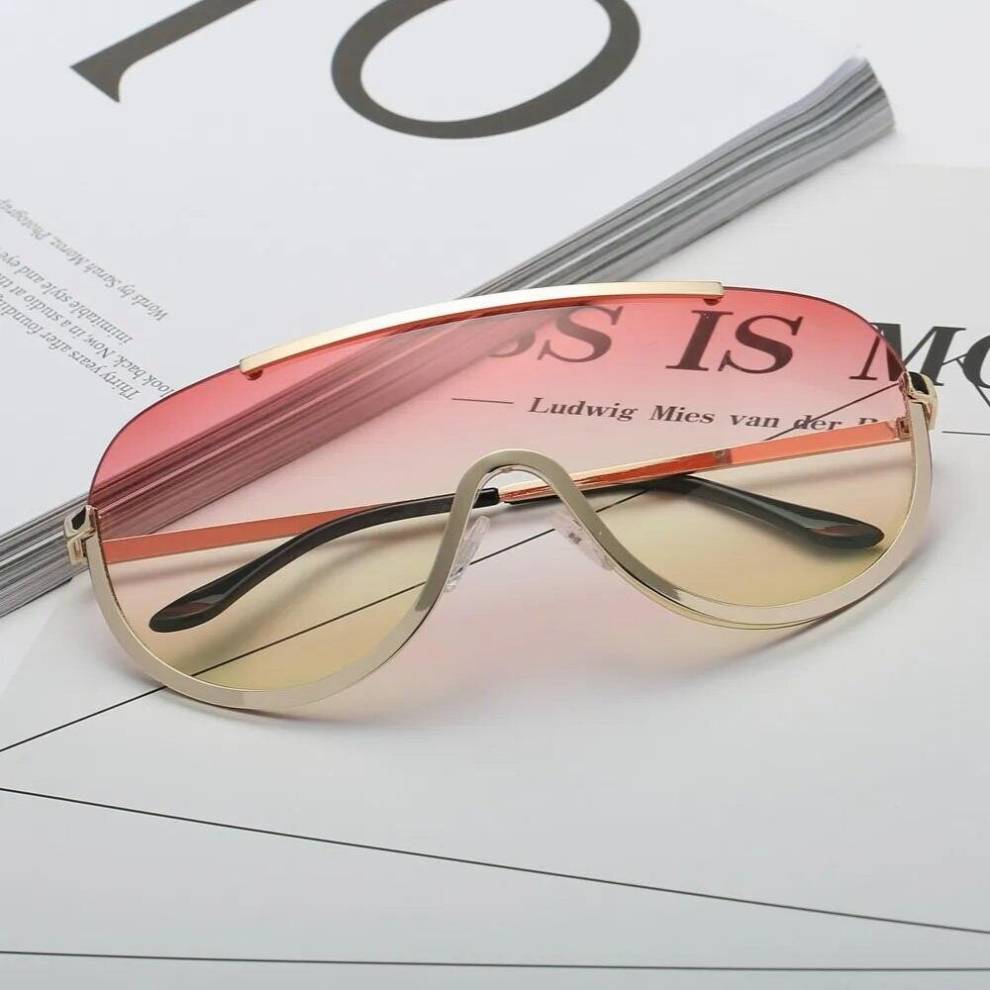 Ocean Transparent Gradient Rimless Sunglasses Women