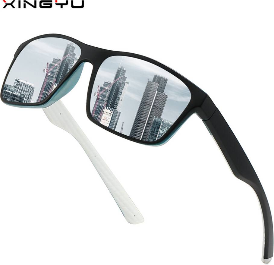Polarized Sports Sunglasses - Rectangular Frame, Tortoise
