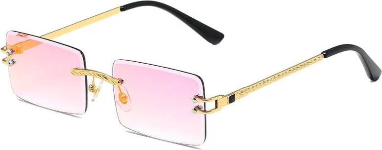 Simple Style Color Block Pc Square Full Frame Sunglasses - Gold Frame Red Mercury