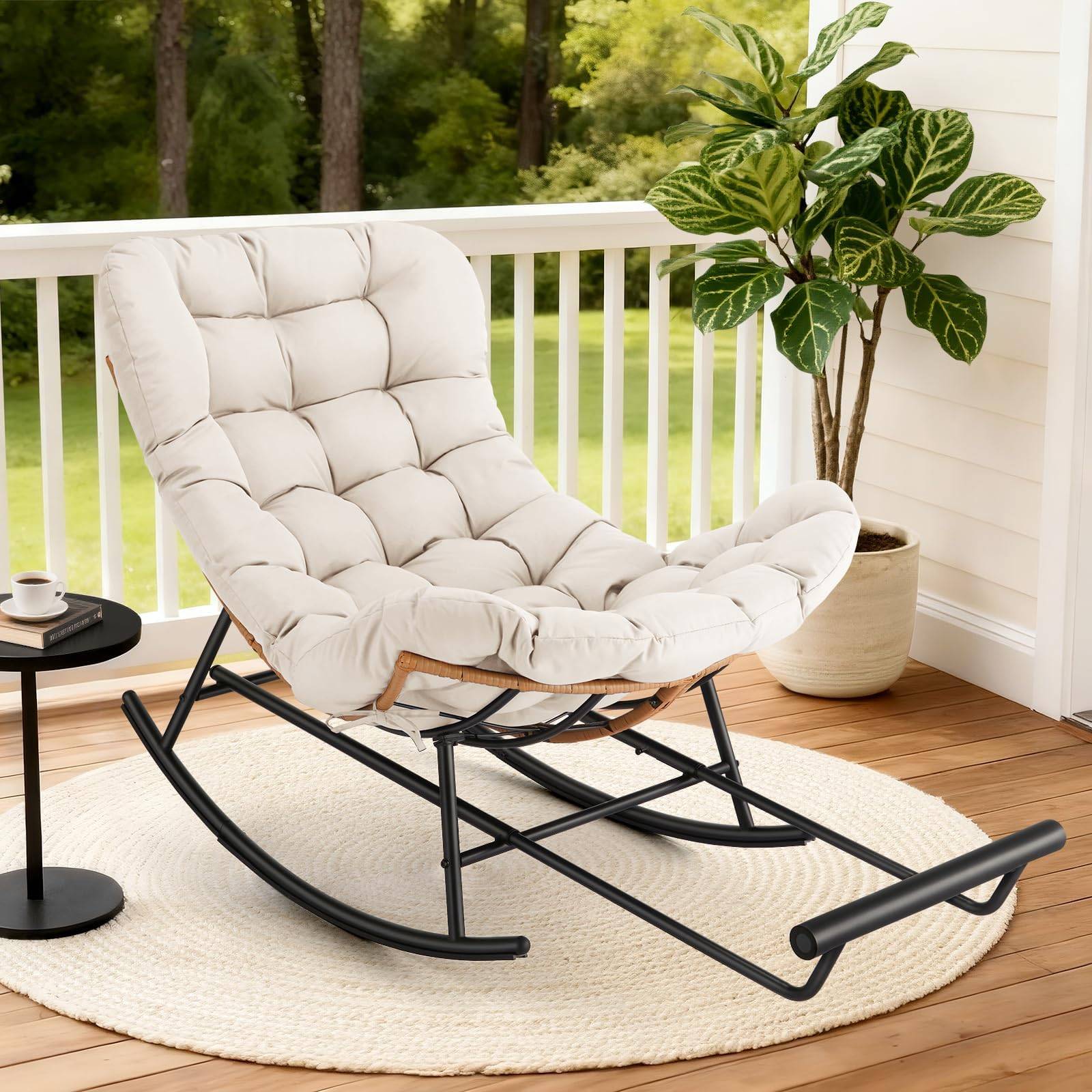 Papasan cushion Garvee Oversized Papasan Rocking Chair 39 Inch Cushion
