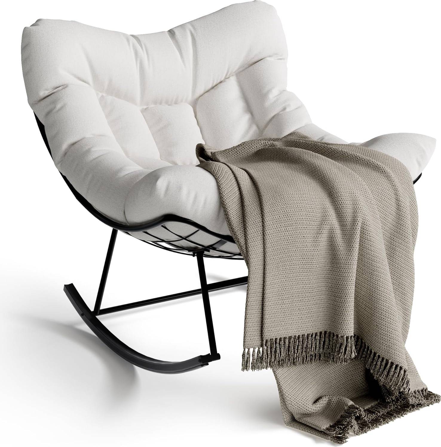 Papasan Garvee Oversized Outdoor Papasan Rocking Chair