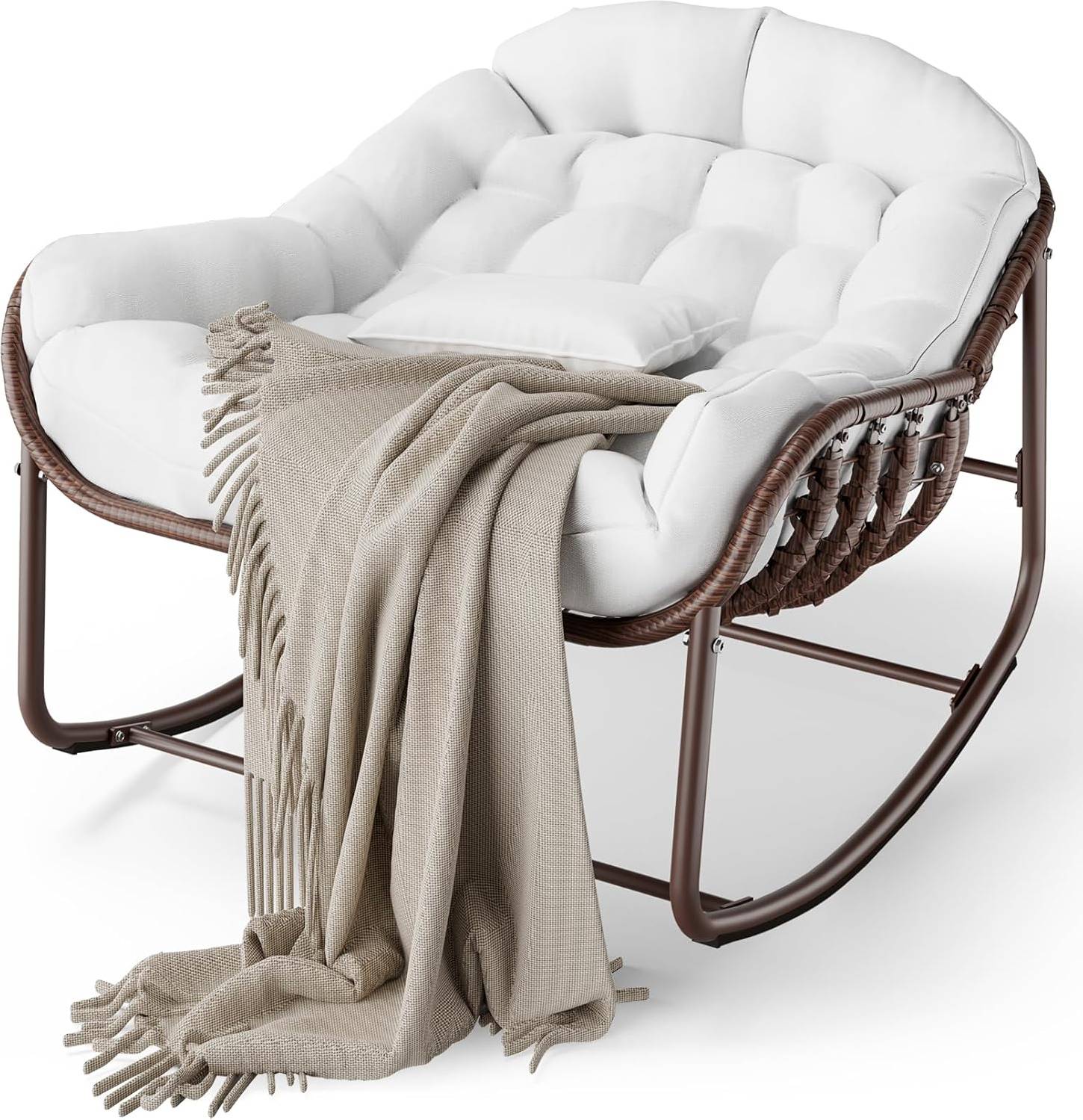 Papasan Gaomon Oversized Outdoor Papasan Rocking Chair Wicker