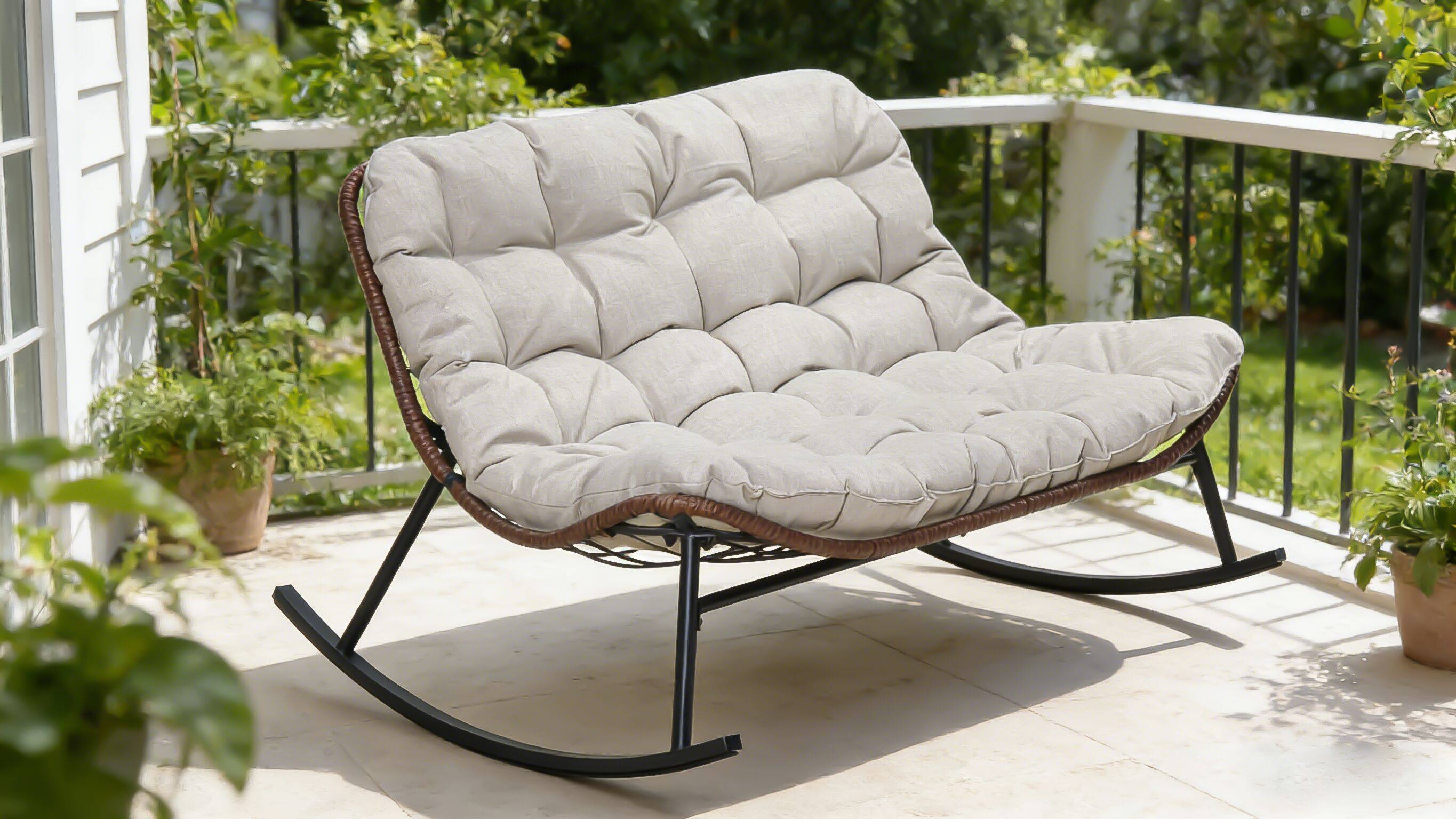 Papasan Blisstyle Double Wide Rocking Papasan Chair