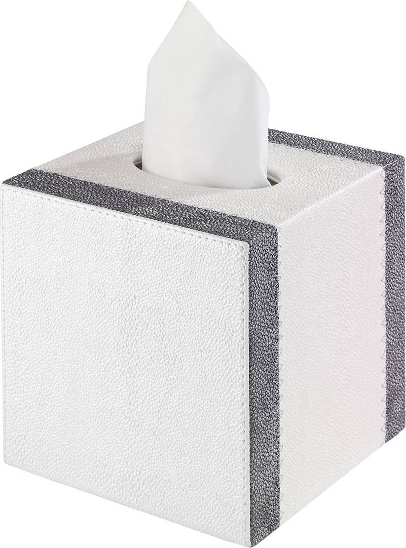 Linens Linea Tissue Box Oyster Gray