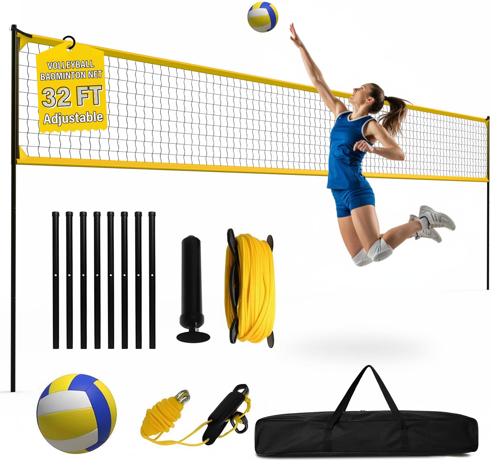 Volleyball net Dexso 32ft Portable Volleyball Net System