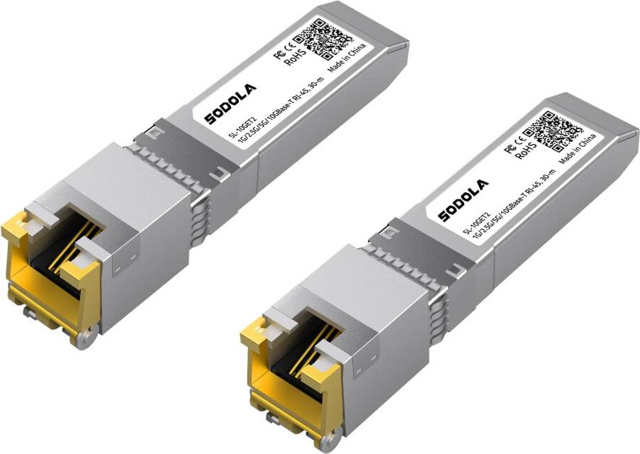 Unifi fiber 10GBase-T RJ45 SFP Copper Transceiver 2 Pack