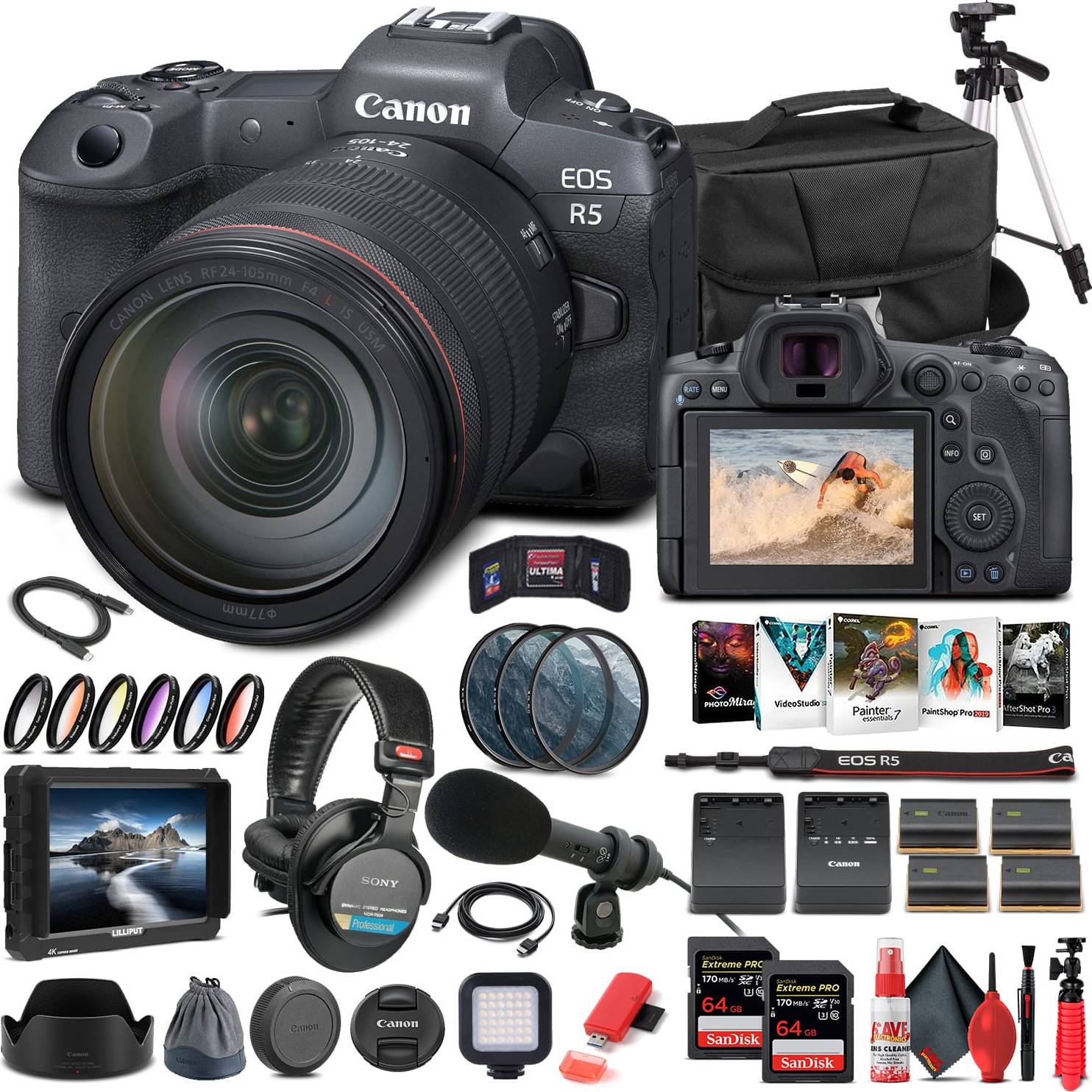 Canon eos r5 Canon EOS R5 Mirrorless Camera Pro Bundle
