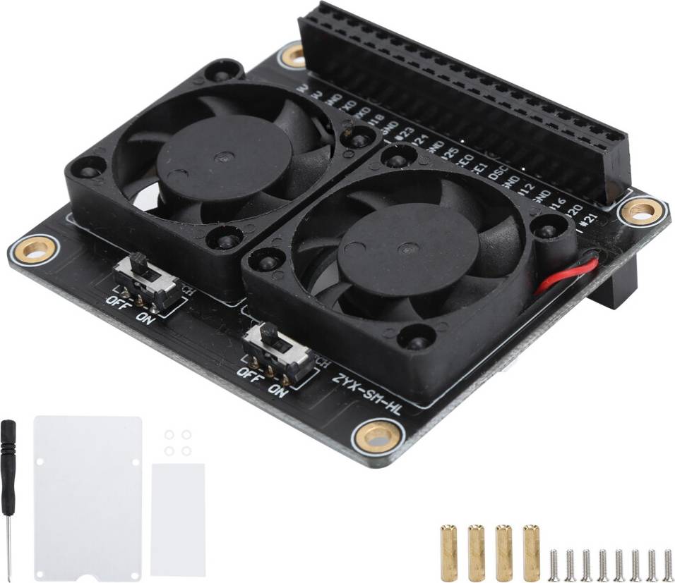 Raspberry Pi Expansion Board Dual Fan LED