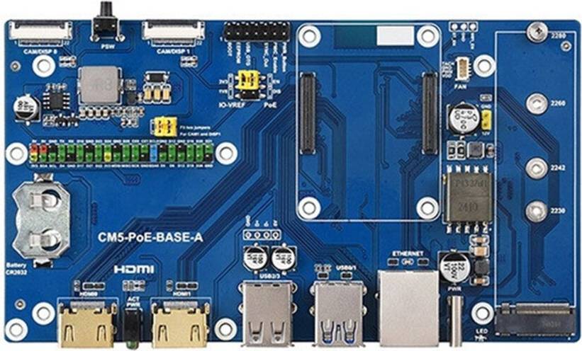 Compute Module 5 PoE Base A RJ45 CM5 Lite EMMC
