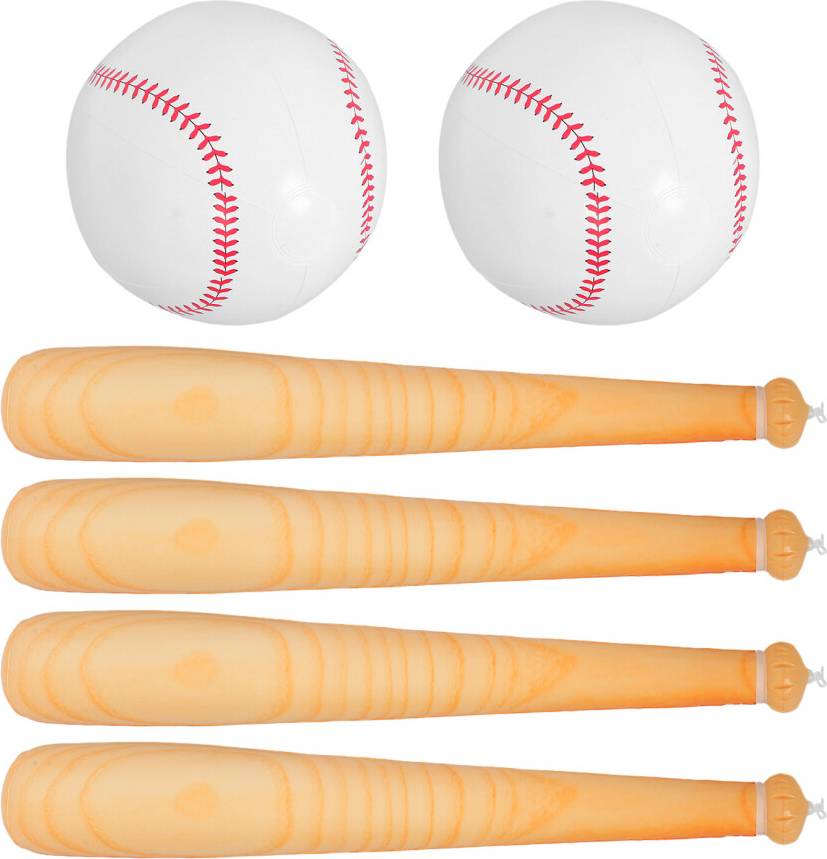 Artibetter 2Sets PVC Inflatable Baseball Bat Party Set