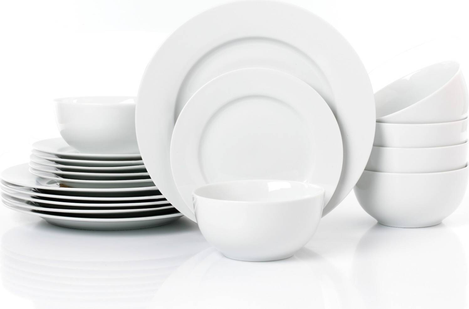 Waterside 18pc White Rim Dinner Set 18pcs