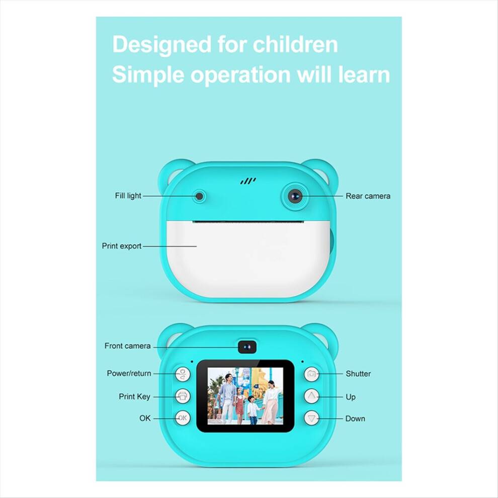 Exogio Cartoon Mini Dual One-Buttonh HD Printing Camera
