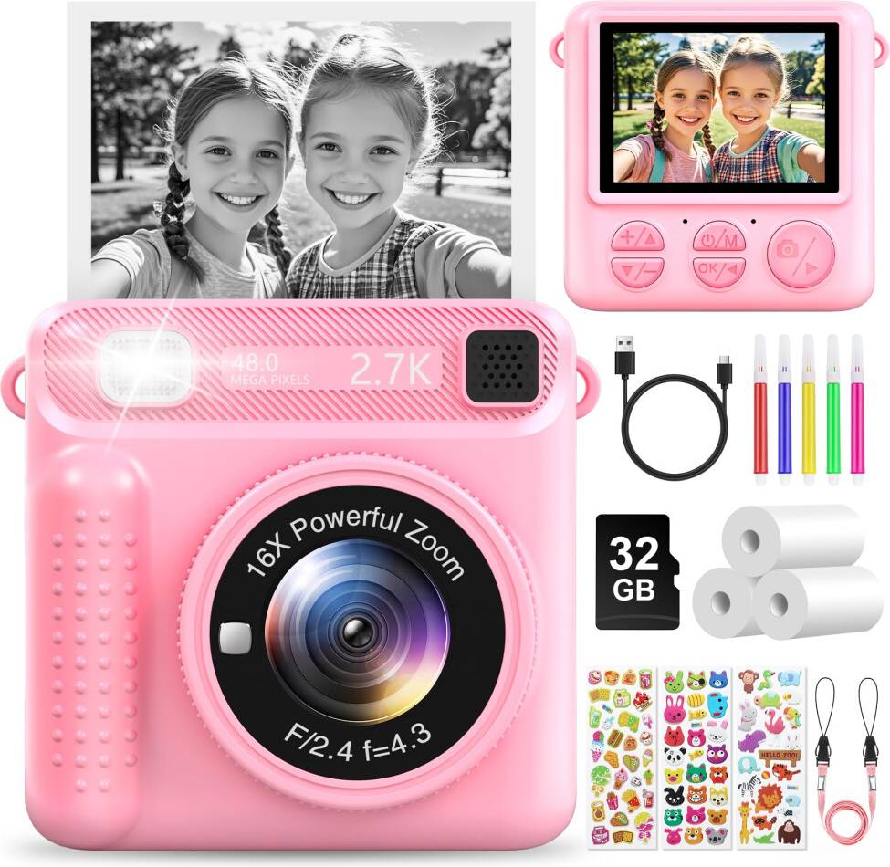 Kids Camera Instant Print 2.4 Inch Digital