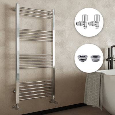 Bubly Modern Chrome Bathroom Towel Radiator Kit