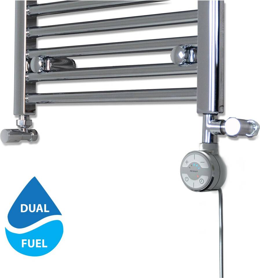Terma 200W Chrome Towel Rails Dual Fuel Kit