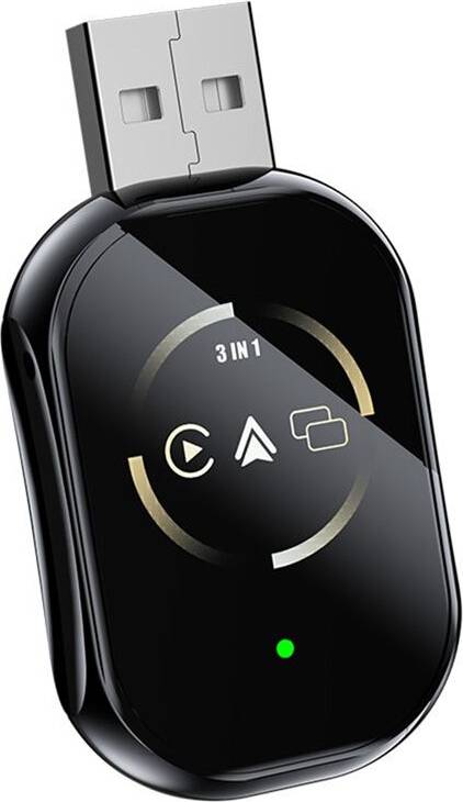 Fm adapter med bluetooth 3 In1 Wireless Carplay Adapter Cable