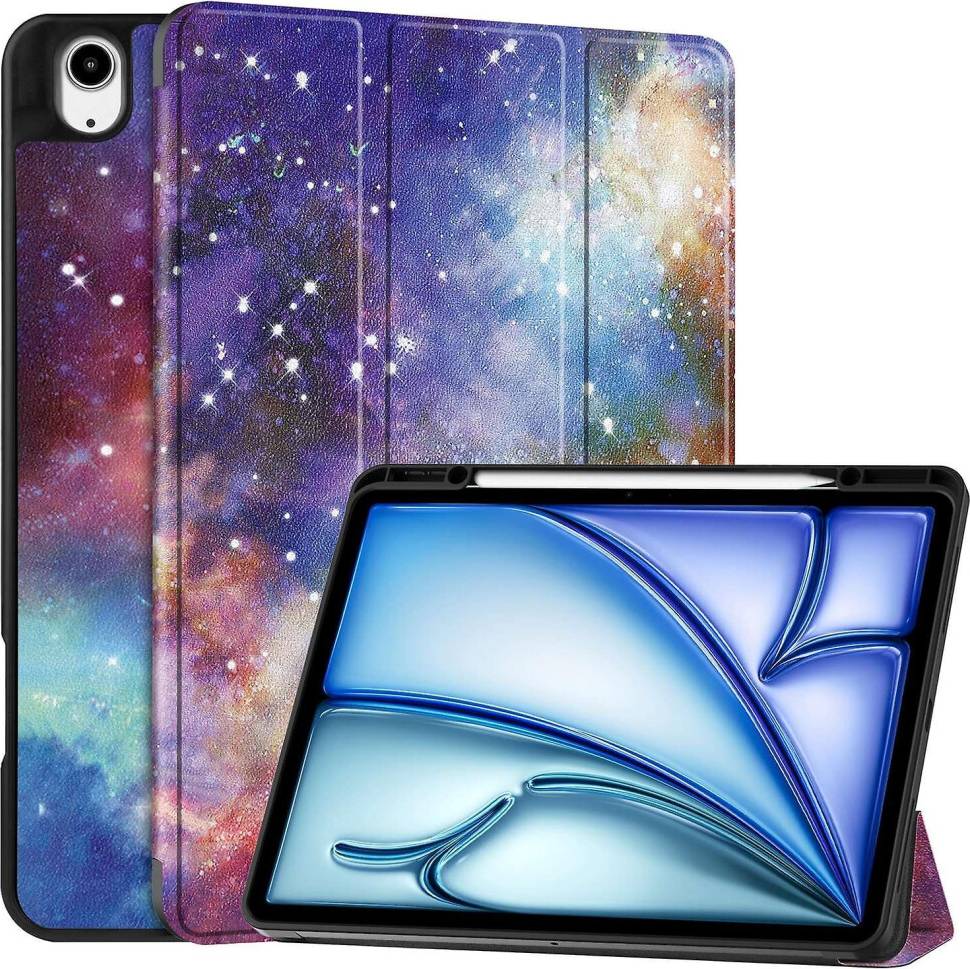Pattern Printing Tri-fold Leather Case