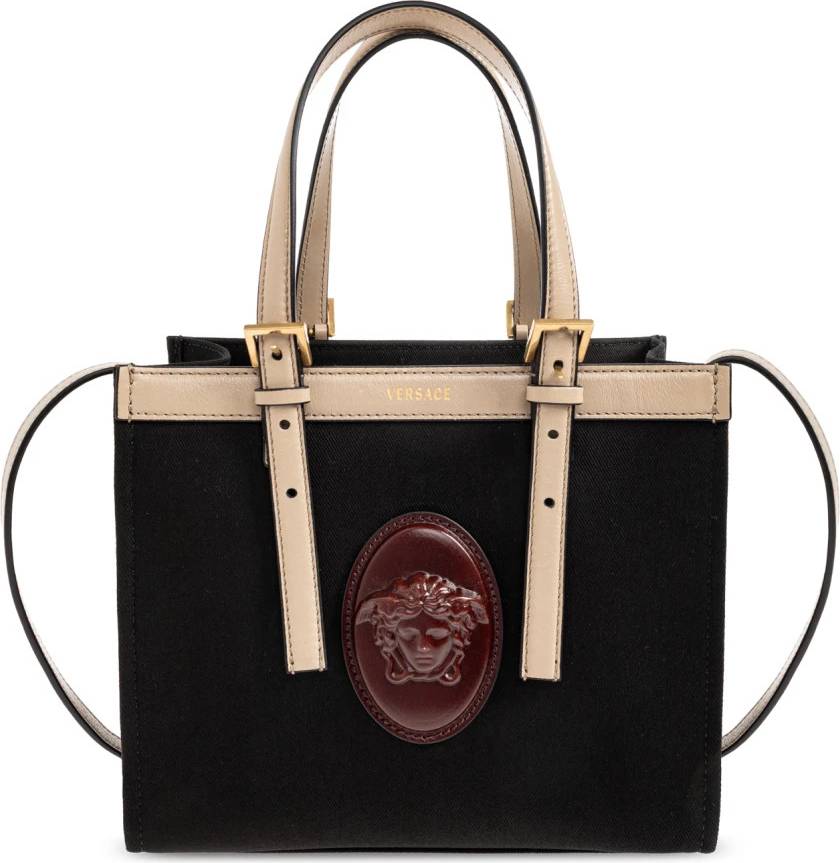 Versace Rivière Mini Canvas Tote - Sort