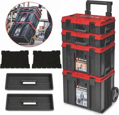 Einhell E-Case 4 Stackable Tower Rolling Mobile Tool Storage Box