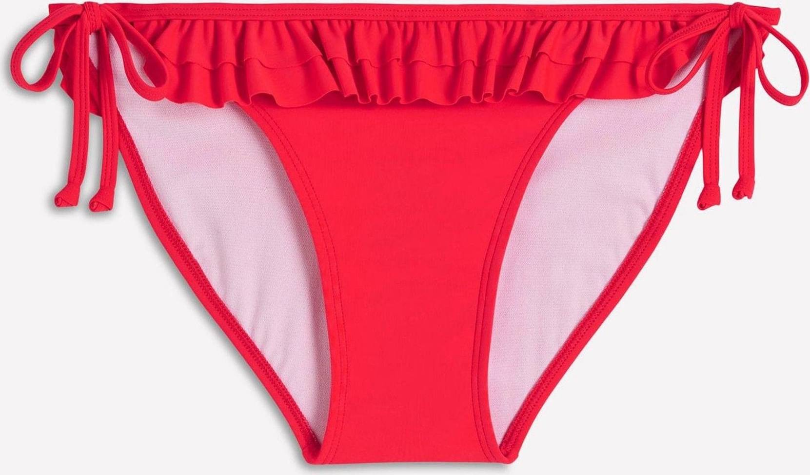 Red Ruffle Bikini Bottoms