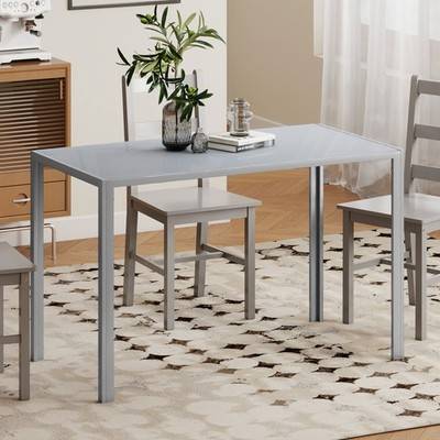 Homcom Modern Rectangular 4 Seater Dining Table