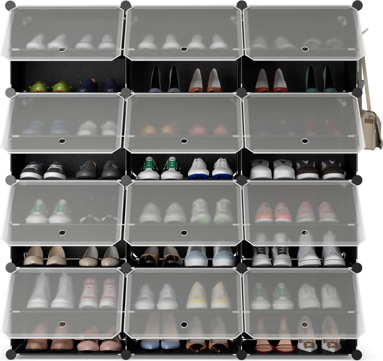 Cube storage shelves SlickBlue Modular 12 Cube Cabinet Shoe Rack