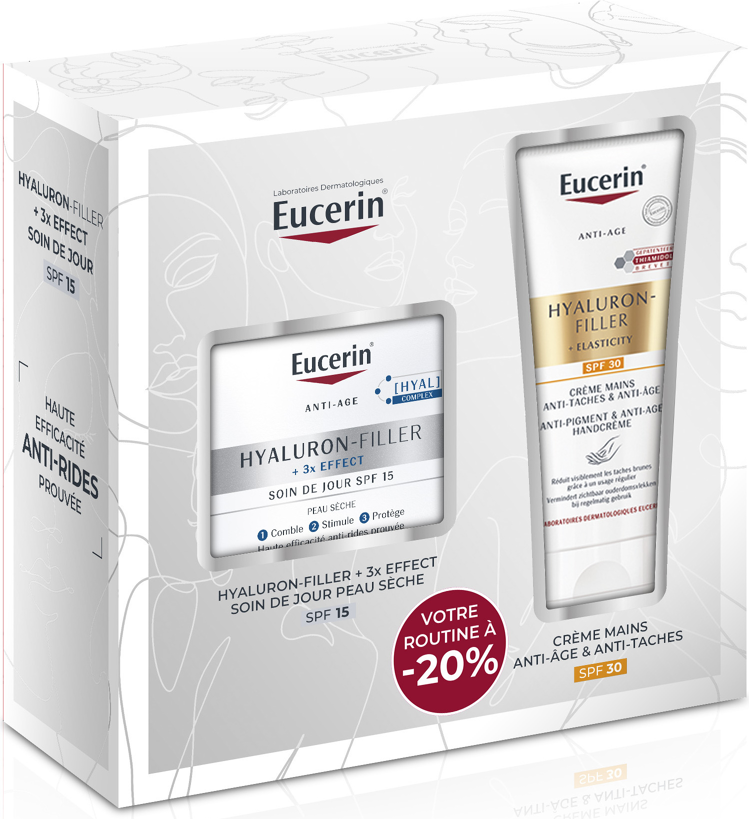 Eucerin Kit Routine Hyaluron Filler 3x Effect Peau Sèche