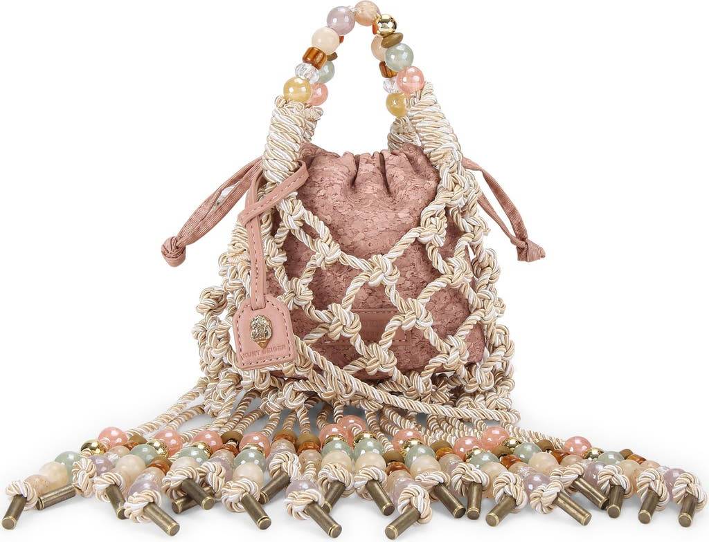 Kurt Geiger Mini Macramé Rope Bag - Cream Combination