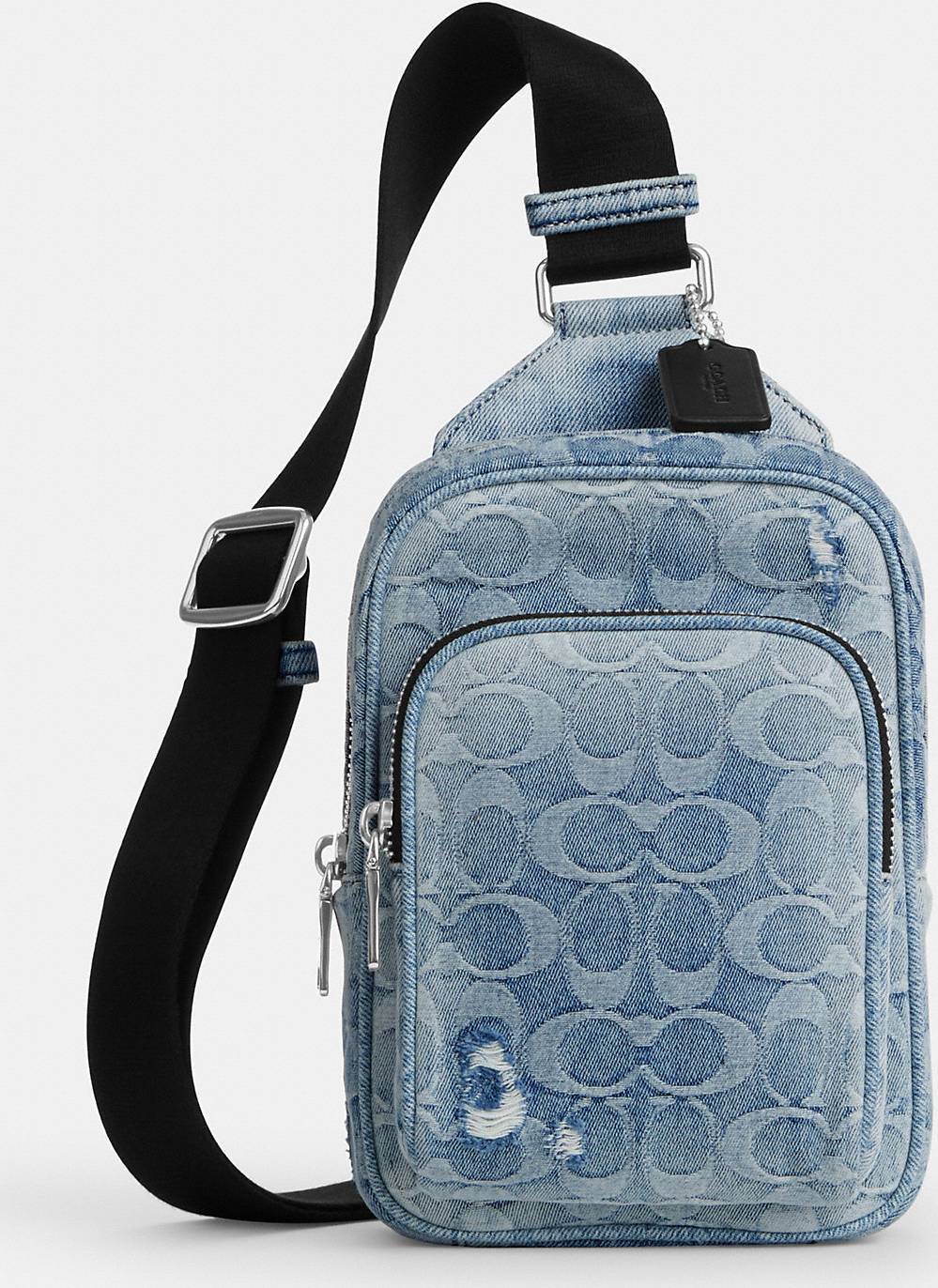 Shoulder sling bag Coach Outlet Racer Sling Pack In Loved Signature Denim