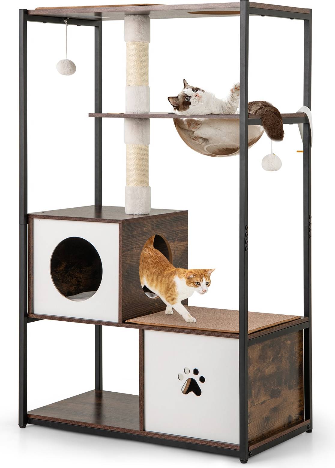 Multi level cat tree SlickBlue Multi Level Cat Tree Tower Two Condos