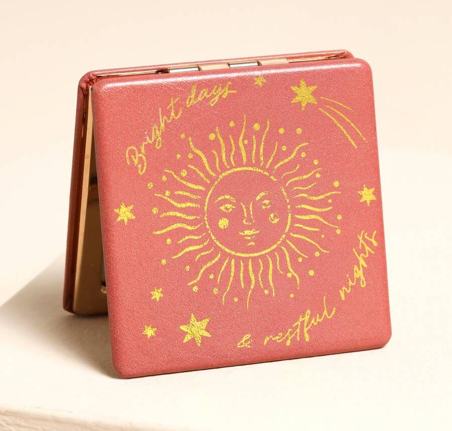 Rust Celestial Compact Mirror - Orange/Gold