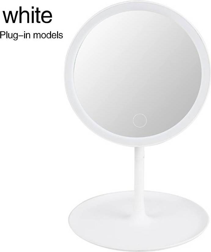 LED Sminkspegel Med Rotation - Vit