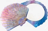 Compact Pocket Mirror With Shell Shape