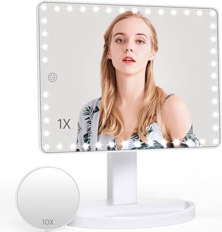 Stor Upplyst Sminkspegel Med 45 LED Lampor - Rotation