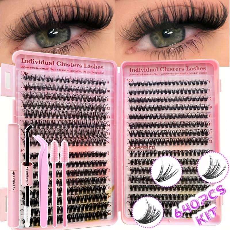 Temu Individual False Lash Clusters High Capacity In D Curls