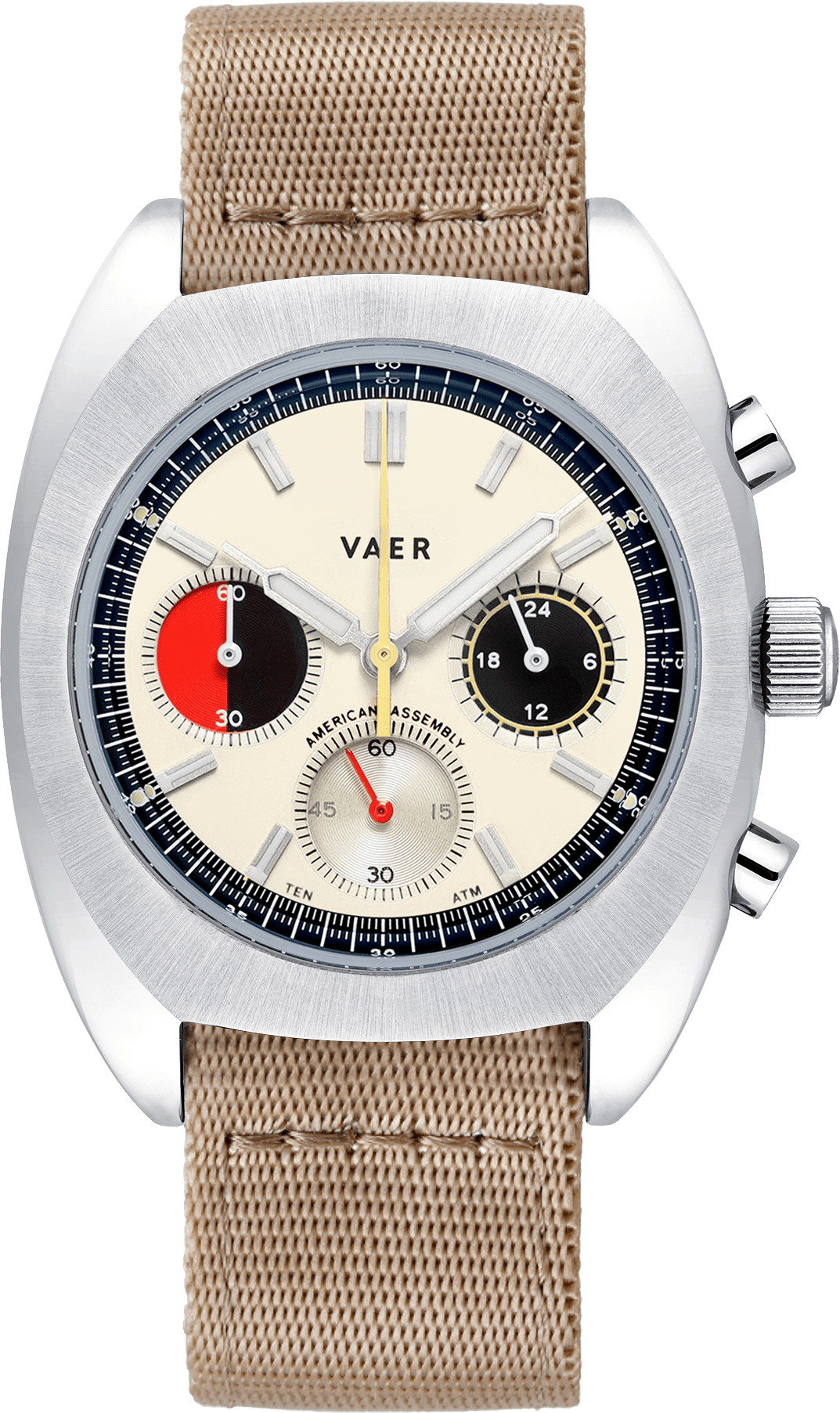 Vaer R1 Racing Chronograph Cream 38mm