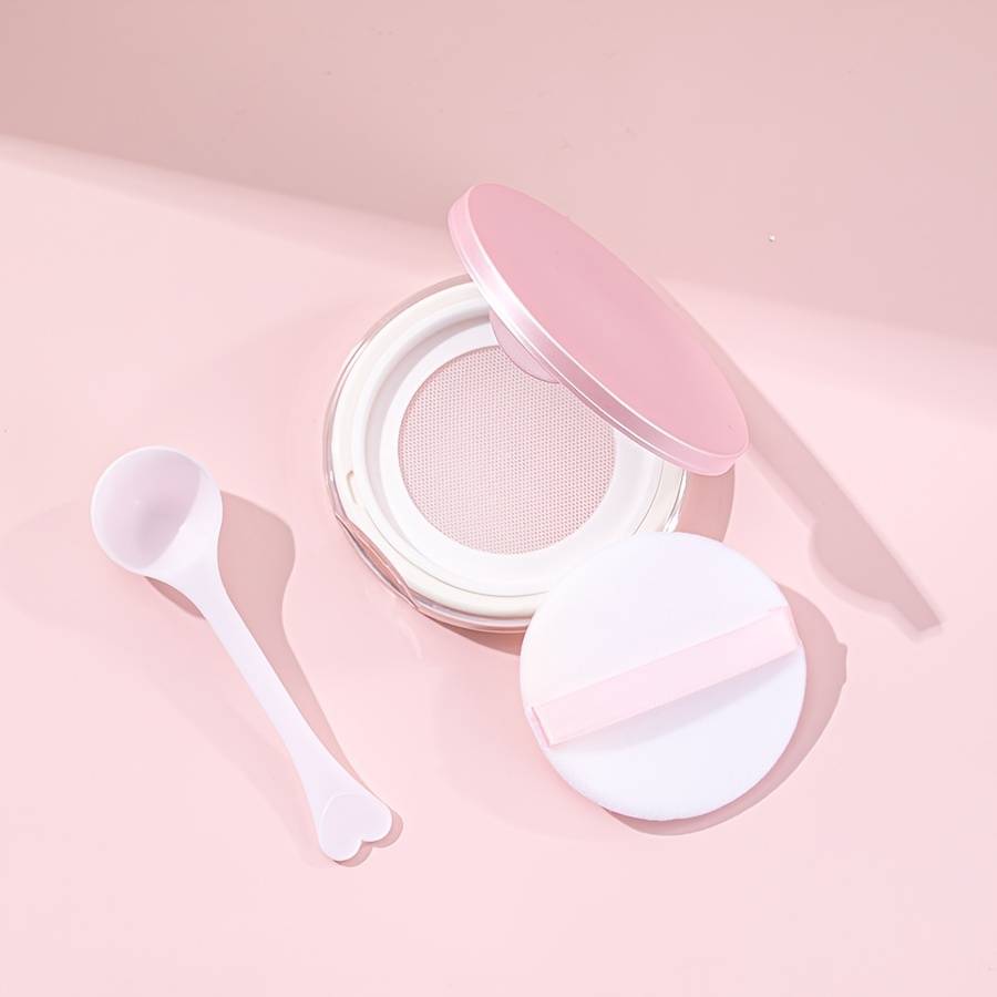 Temu Loose Powder Container With Mirror And Mesh - Sieve
